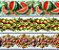 Tecido Tricoline Digital Barrado Estampa de Frutas Tropicais 55x150 cm, 10 faixas de 15cm, 100% Algodão, Fernando Maluhy - Imagem 4