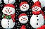 Tecido Tricoline Digital Natal Coleção Cozy Bonecos de Neve 100% Algodão 50x150cm Fernando Maluhy com Fundo Escuro - Imagem 3