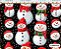 Tecido Tricoline Digital Natal Coleção Cozy Bonecos de Neve 100% Algodão 50x150cm Fernando Maluhy com Fundo Escuro - Imagem 1