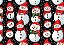 Tecido Tricoline Digital Natal Coleção Cozy Bonecos de Neve 100% Algodão 50x150cm Fernando Maluhy com Fundo Escuro - Imagem 2