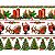 Tecido Tricoline Digital Barrado de Natal 100% Algodão 55x150cm Fernando Maluhy, Sinos, Guirlandas, Presentes, Árvores, - Imagem 1