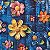 Tecido Tricoline Dgital com Estampa de Flores Xadrez 50x150 cm, Fernando Maluhy - Imagem 1