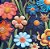 Tecido Tricoline Digital Floral Colorido, Estampa de Flores em Azul, Laranja e Rosa 50x150cm, Fernando Maluhy - Imagem 7