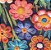 Tecido Tricoline Digital Floral Colorido, Estampa de Flores em Azul, Laranja e Rosa 50x150cm, Fernando Maluhy - Imagem 8