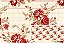 Tecido Tricoline Digital Fernando Maluhy Coleção Vintage Red Rosas Grandes, 50x150 cm, 100% Algodão - Imagem 7