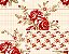 Tecido Tricoline Digital Fernando Maluhy Coleção Vintage Red Rosas Grandes, 50x150 cm, 100% Algodão - Imagem 5