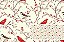 Tecido Tricoline Digital Fernando Maluhy Coleção Vintage Red Passarinhos 50x150 cm, 100% Algodão - Imagem 7