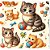 Tecido Tricoline digital Fernando Maluhy Coleção Cats Gatos e brinquedos 50 x 150 cm - Imagem 3