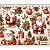 Tecido Tricoline Digital Fernando Maluhy Papai Noel pinhas e presentes 50 x 150 cm - Imagem 1