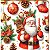 Tecido Tricoline Digital Fernando Maluhy Papai Noel pinhas e presentes 50 x 150 cm - Imagem 2