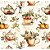 Tecido Tricoline Digital Fernando Maluhy Coleção Vintage Kitchen bules e xícaras 50 x 150 cm - Imagem 1
