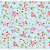 Tecido Tricoline Estampado Floral Lucia Azul com Rosa cor - 05, 50x150cm Tecidos Caldeira, 100% Algodão - Imagem 1