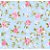 Tecido Tricoline Estampado Floral Lucia Azul com Rosa cor - 05, 50x150cm Tecidos Caldeira, 100% Algodão - Imagem 2