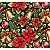 Tecido Tricoline Digital Fernando Maluhy Bico de Pagagaio e Sinos Vermelho Natal 50 x 150 cm - Imagem 6