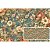 Tecido Tricoline Digital Fernando Maluhy Coleção Vintage Floral Flores Pequenas com Fundo Verde 50x150 cm - Imagem 2