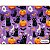 Tecido Tricoline Digital Fernando Maluhy Coleção Halloween Abóboras e Gatos Fundo Roxo 50x150 cm - Imagem 4