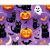 Tecido Tricoline Digital Fernando Maluhy Coleção Halloween Abóboras e Gatos Fundo Roxo 50x150 cm - Imagem 1