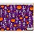 Tecido Tricoline Digital Fernando Maluhy Coleção Halloween Esqueletos e Abóboras 50x150 cm - Imagem 2