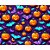 Tecido Tricoline Digital Fernando Maluhy Coleção Halloween Abóboras e Morcego Fundo Roxo 50x150 cm, 100% Algodão - Imagem 1