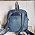 Mochila com Aba de Couro Azul - Imagem 2