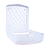 DISPENSER PAPELEIRA PARA PEPEL TOALHA INTERFOLHADO QUADRADO BRANCO/TRANSPARENTE - Imagem 2
