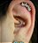 Piercing Coração Daith Titânio com Zircônias Cravejadas - Imagem 2
