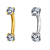 Piercing Microbell Curvo Zircônias Titânio - Imagem 1