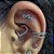 Piercing Flor Zircônia Labret Titânio Prata Dourado Trágus Hélix Conch Flat Scapha Lóbulo Feminino - Imagem 2
