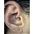 Piercing Coração Titânio Daith Cartilagem Orelha Click Segmento Zircônia Antialérgico PVD Premium - Imagem 3