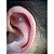 Piercing Ponto de Luz Labret Trágus Hélix Zircônia Aço Cirúrgico Scapha Flat Lóbulo Conch Orelha - Imagem 5