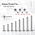 Haste Piercing Labret Titânio Push Pin - Imagem 2