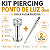 Kit Piercing Ponto de Luz 3mm + Taper Passa Piercing Reto Curvado Ideal para Perfuração Aço Cirúrgico Hélix Lóbulo - Imagem 1