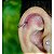 Piercing Argola Lisa Click Segmento Aço Cirúrgico Orelha Hélix Conch Trágus Lóbulo Nariz Boca - Imagem 2