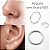 Piercing Argola Lisa Prata 925 6mm 0.8mm Fina Nariz Orelha Boca - Imagem 1
