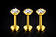 Piercing Australiano Titânio Micro Piercing Mid Hélix Kit 3 Un Zircônia 2mm - Imagem 6