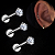 Piercing Australiano Titânio Micro Piercing Mid Hélix Kit 3 Un Zircônia 2mm - Imagem 4