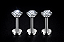 Piercing Australiano Titânio Micro Piercing Mid Hélix Kit 3 Un Zircônia 2mm - Imagem 7
