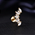 Piercing Cluster Zircônia Aço Cirúrgico Curvado Conch Flat Hélix Lóbulo Orelha Prata Dourado 8mm - Imagem 2