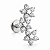 Piercing Flor Zircônia Labret Titânio Prata Dourado Trágus Hélix Conch Flat Scapha Lóbulo Feminino - Imagem 3