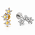 Piercing Flor Zircônia Labret Titânio Prata Dourado Trágus Hélix Conch Flat Scapha Lóbulo Feminino - Imagem 1