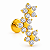 Piercing Flor Zircônia Labret Titânio Prata Dourado Trágus Hélix Conch Flat Scapha Lóbulo Feminino - Imagem 4