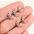 Piercing Folha Ramos Titânio Labret Hélix Flat Scapha Zircônia - Imagem 7