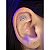 Piercing Folha Ramos Titânio Labret Hélix Flat Scapha Zircônia - Imagem 2
