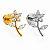 Piercing Labret Flor Titânio Zircônia Cravejada Hélix Trágus Conch Flat Lóbulo Prata Dourado Seguro - Imagem 1