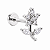 Piercing Labret Flor Zircônia Aço Cirúrgico Rosca Interna Hélix Trágus Conch Flat Lóbulo Prata Dourado - Imagem 2