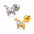 Piercing Labret Rosca Interna Borboleta Zircônia Aço Cirúrgico Hélix Tragus Conch Flat Lóbulo Scapha - Imagem 1