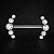 Piercing Mamilo Peito Barbell Cluster Chanell Titânio G23 Zircônia 14mm Rosca Interna – Par 2 Unidades - Imagem 4
