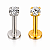 Piercing Ponto de Luz Labret Trágus Hélix Zircônia Aço Cirúrgico Scapha Flat Lóbulo Conch Orelha - Imagem 1
