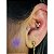 Piercing Mini Flor Titânio Zircônia Cravejada Labret Rosca Interna Trágus Hélix Conch Flat Lóbulo - Imagem 2