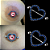 Piercings de Mamilo Coração com Zircônias Azul em Aço – Barbell - Imagem 1